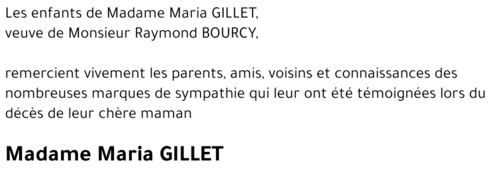 Maria GILLET