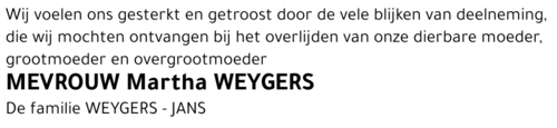 Martha Weygers