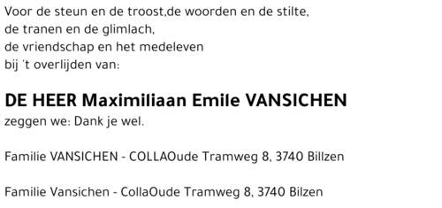 Maximiliaan Emile VANSICHEN