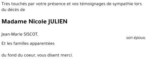 Nicole JULIEN