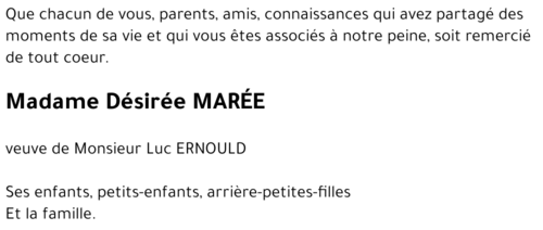 Désirée MARÉE
