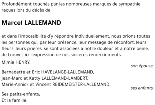 Marcel LALLEMAND