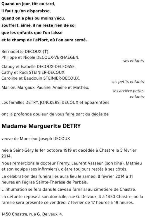 Marguerite DETRY