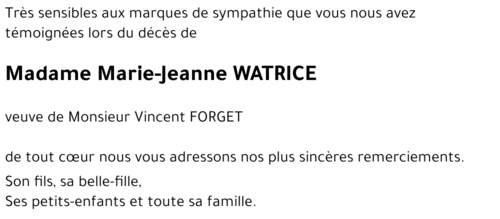 Marie-Jeanne WATRICE
