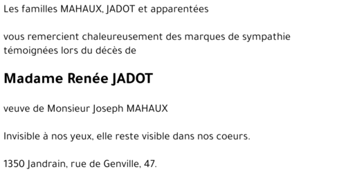Renée JADOT
