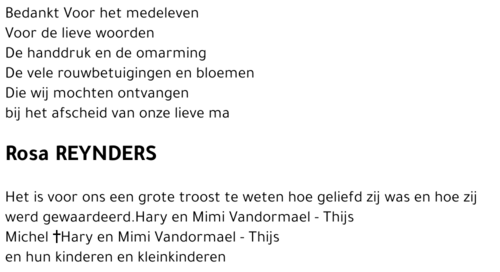 Rosa REYNDERS