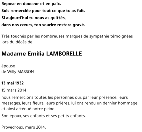 Emilia LAMBORELLE