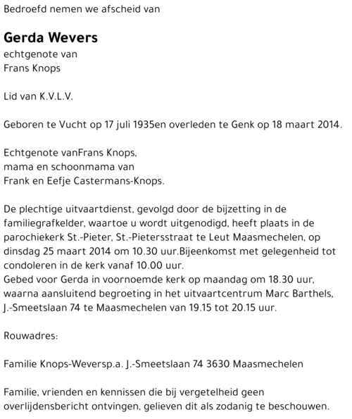 Gerda Wevers