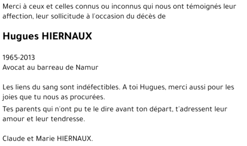 Hugues HIERNAUX