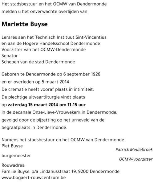 Mariette Buyse