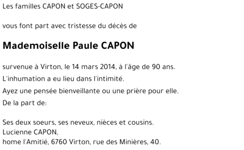 Paule CAPON