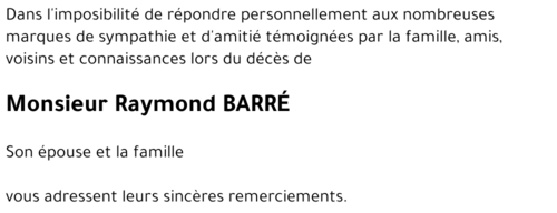 Raymond BARRÉ