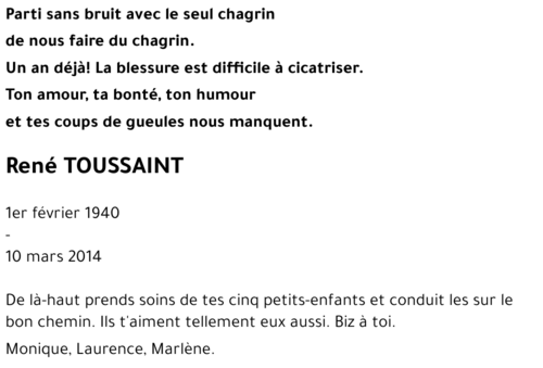 René TOUSSAINT