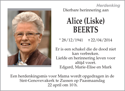 Alice (Liske) Beerts