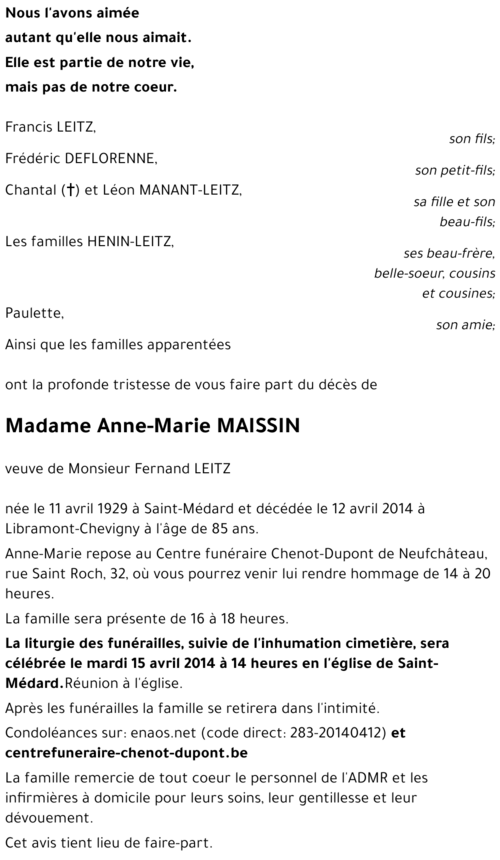 Anne-Marie MAISSIN