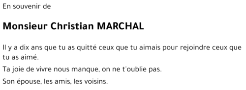Christian MARCHAL