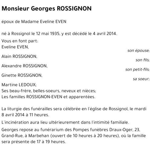 Georges ROSSIGNON