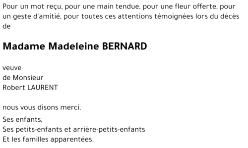 Madeleine BERNARD