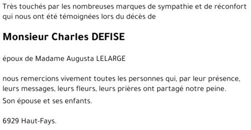 Charles DEFISE