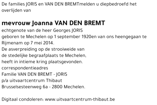 Joanna Van den bremt