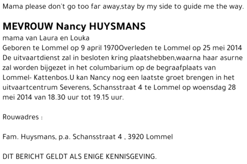 Nancy Huysmans