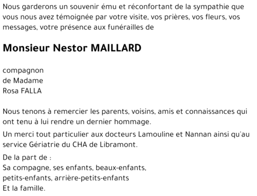 Nestor MAILLARD