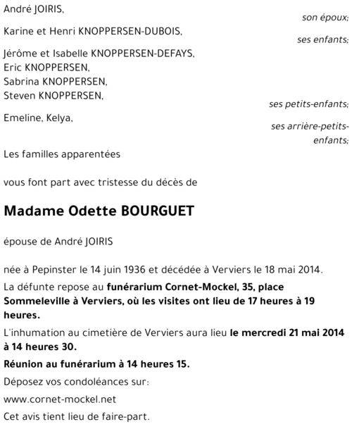 Odette BOURGUET