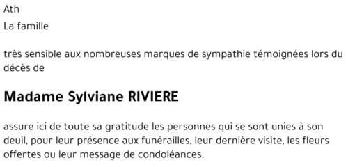 Sylviane RIVIERE