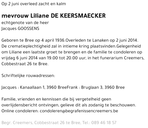 Liliane De Keersmaecker