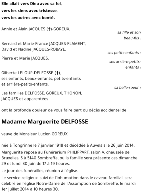 Marguerite DELFOSSE