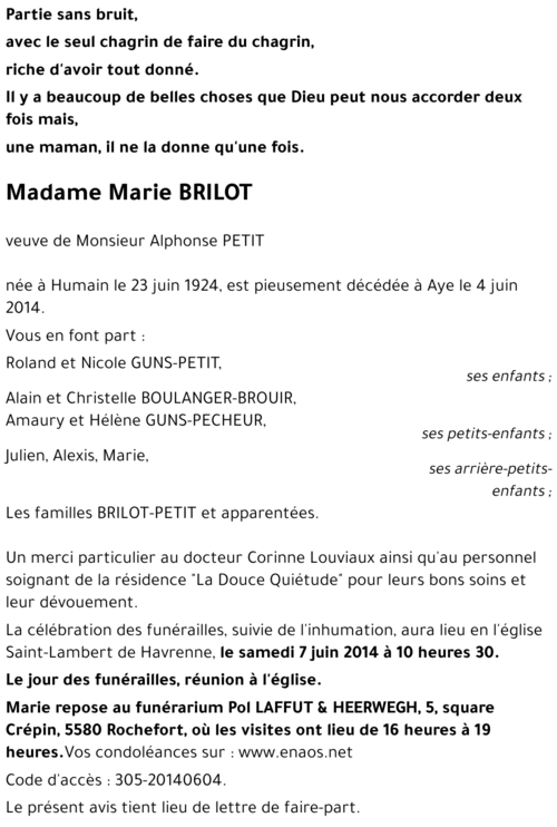 Marie BRILOT