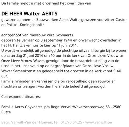 Walter Aerts