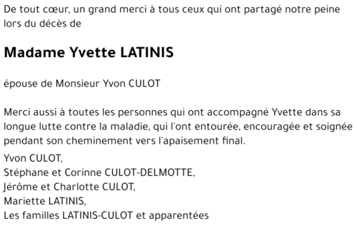 Yvette LATINIS