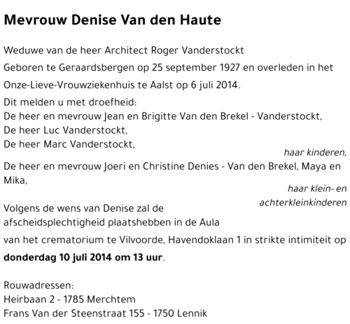 Denise Van den Haute