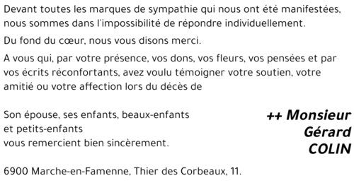 Gérard COLIN