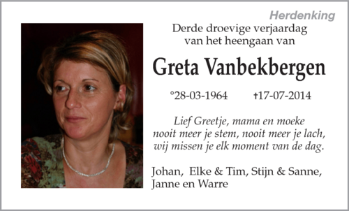 Greta VANBEKBERGEN