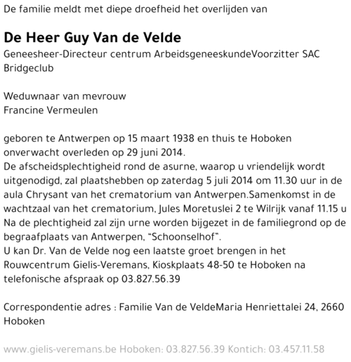 Guy Van de Velde