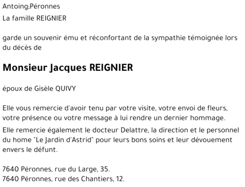 Jacques REIGNIER
