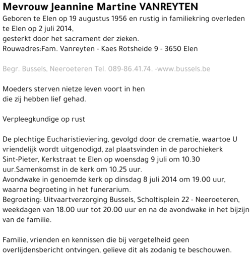 Jeannine Martine Vanreyten