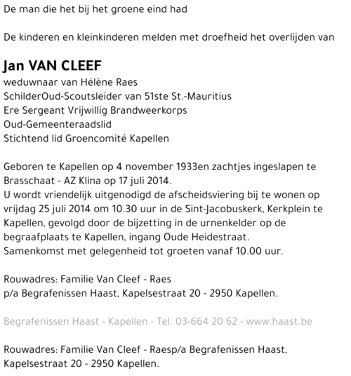 Joannes Van Cleef