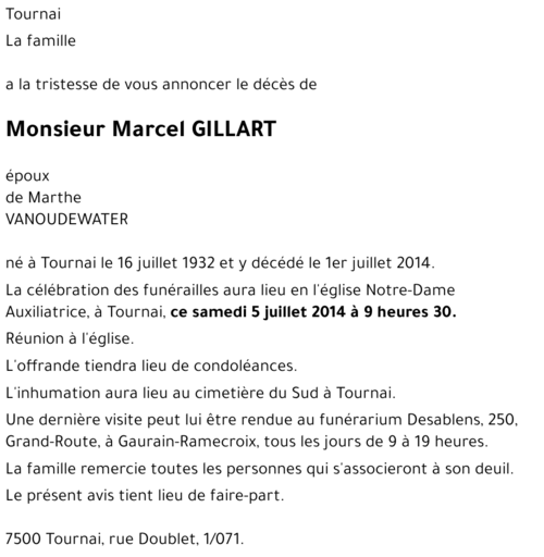 Marcel GILLART