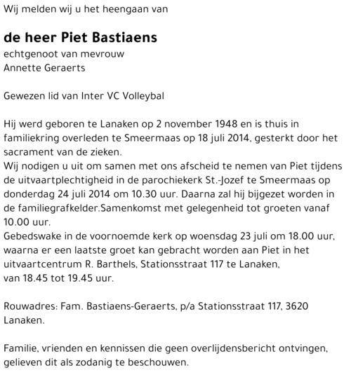 Piet Bastiaens