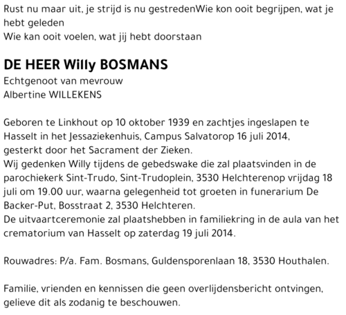 Willy BOSMANS
