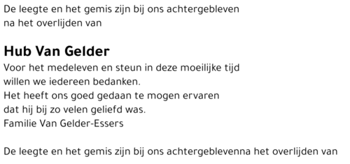 Hub Van Gelder