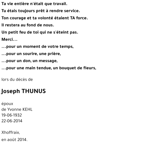 Joseph THUNUS