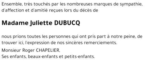 Juliette DUBUCQ