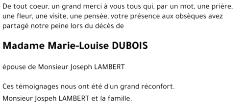 Marie-Louise DUBOIS