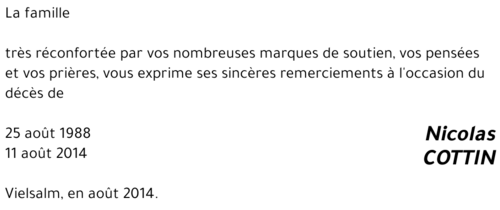 Nicolas COTTIN