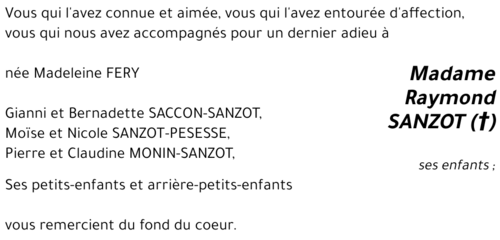 Raymond SANZOT ((+))