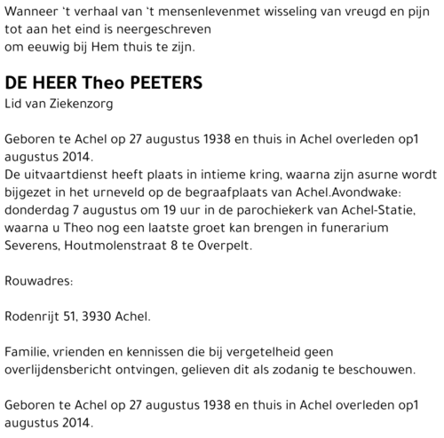 Theo Peeters